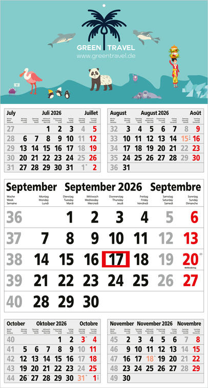 Bürokalender - 5-Monatskalender B5